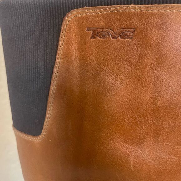 Teva Afton Leather Tall Boots Brown Size 6 - Picture 7 of 17